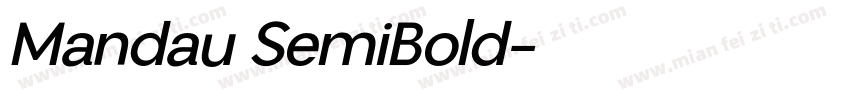 Mandau SemiBold字体转换
